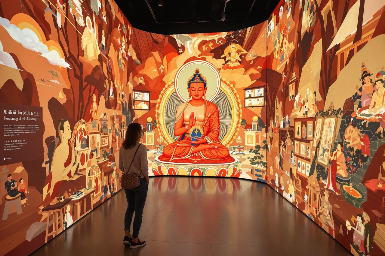 敦煌壁画数字复原展在京开幕，科技让千年艺术重生